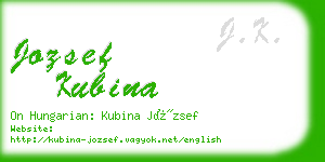 jozsef kubina business card